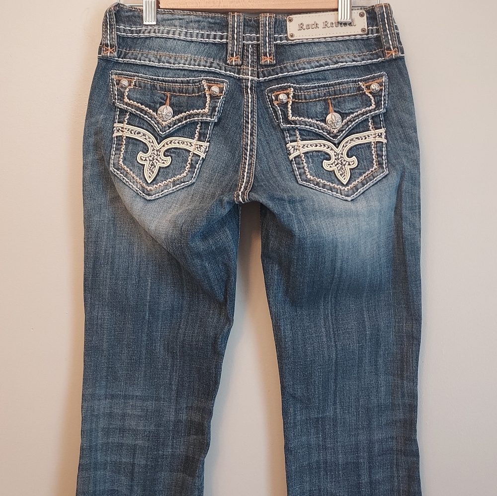 Rock & Revival Modelo Bootcut Boot Blue Denim Jeans Size 28 Tricia Wash - Picture 12 of 16